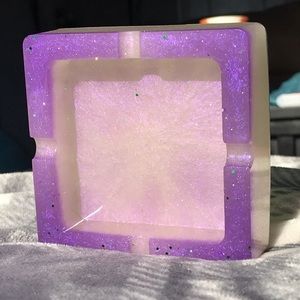 Iridescent Purple ashtray with a purple lining
